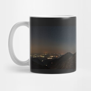 Mountains and stars above at night Mug